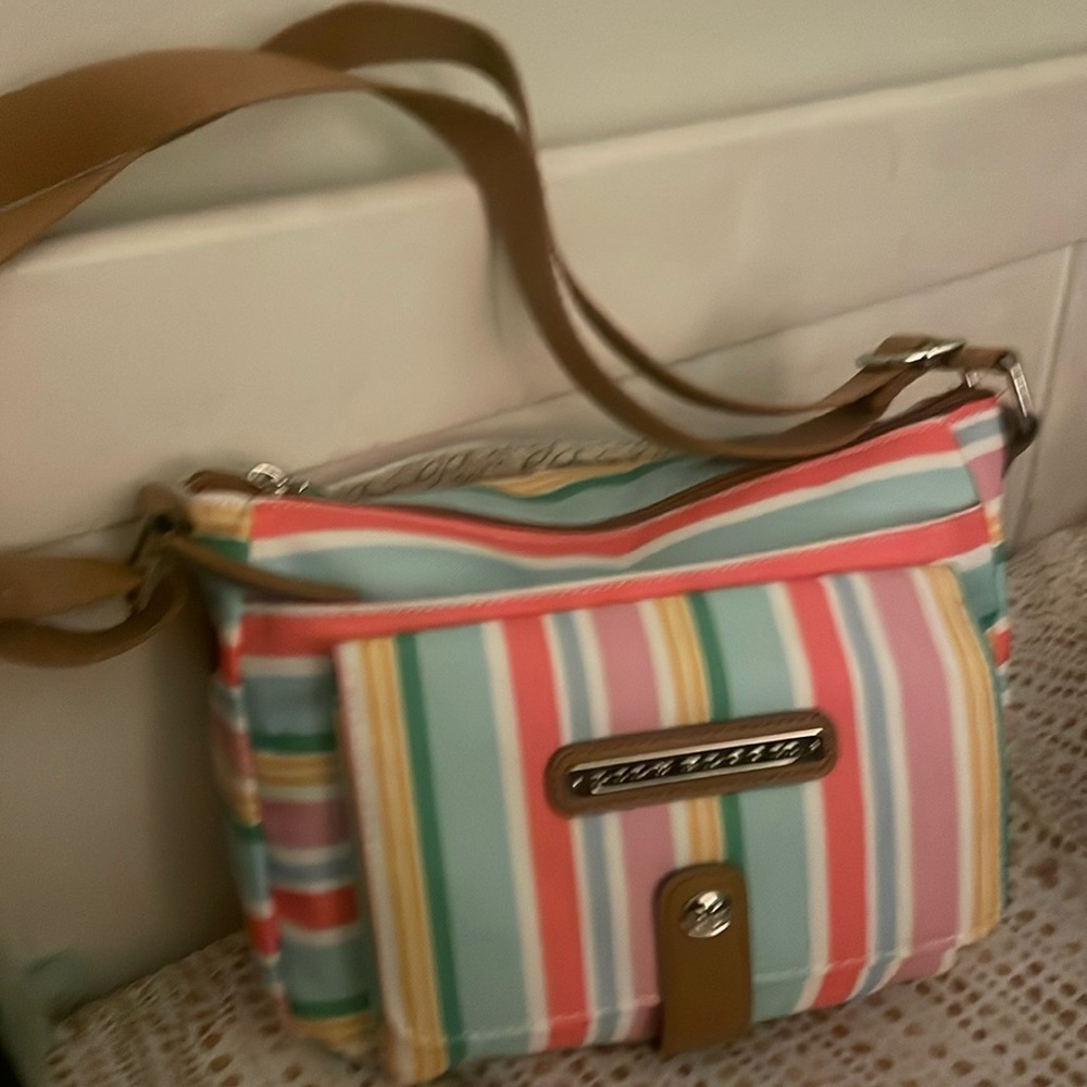 Lily Bloom NWT Christina Paint Stripes Adjustable  Crossbody/Shoulder  Bag